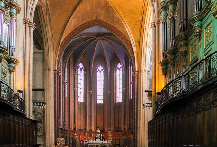 The Apse Of The Choir In Saint-Sauveur Cathedral In Southern France