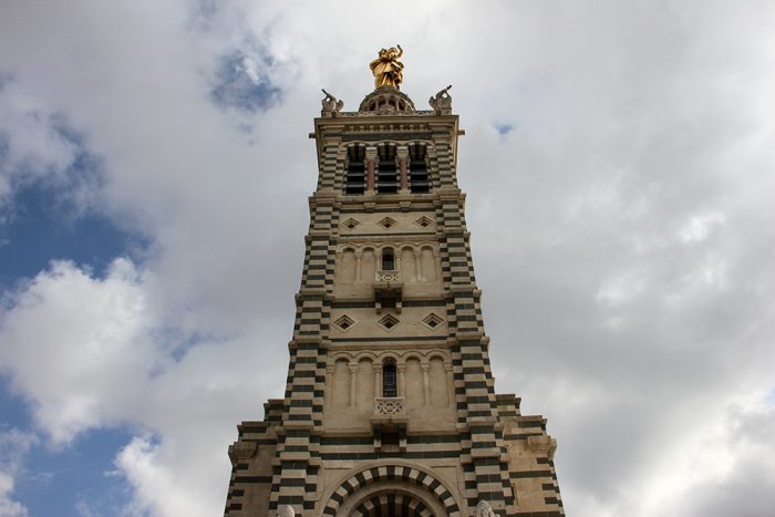 The Bell Tower Of The Notre Dame Of Marseille In France