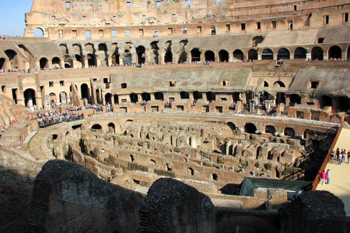 The Interior Of The Colosseum Facing Northwest