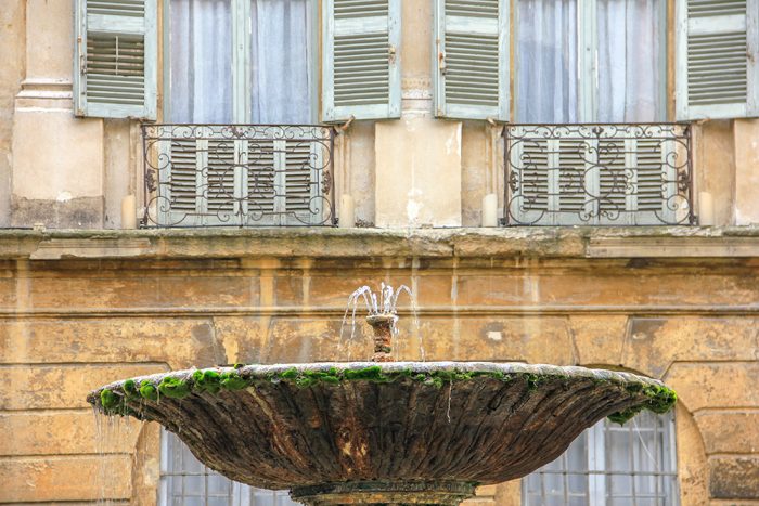 The Fountain At Place d Albertas In Aix-en-Provence In France