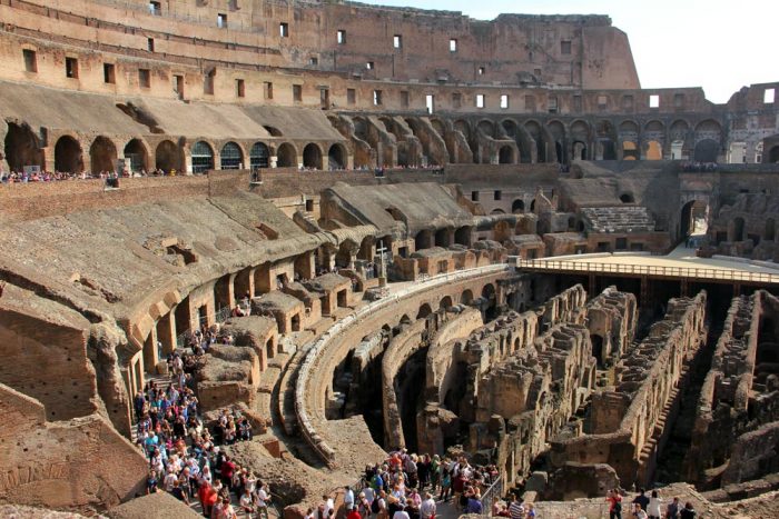 Interior North View Of The Colosseum In Rome Italy