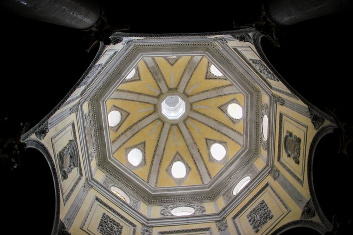 Vaulted Dome In The Interior In The Saint-Sauveur Cathedral In Provence In Southern France  