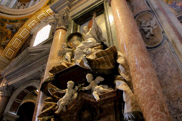 Monument To Maria Clementina Sobiieska By Bracci In St. Peters Basilica