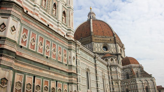 The Exterior Of The Nave And The Duomo Of The Florence Cathedral In Florence Italy
