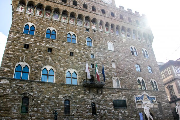 Old Palace Or The Town Hall In Florence The Tuscany Region Of Italy