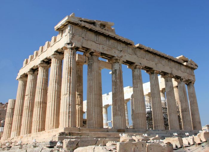 The Ancient Ruins Of The Parthenon On The Acropolis