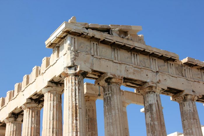 The Ancient Ruins Of Parthenon In Athens