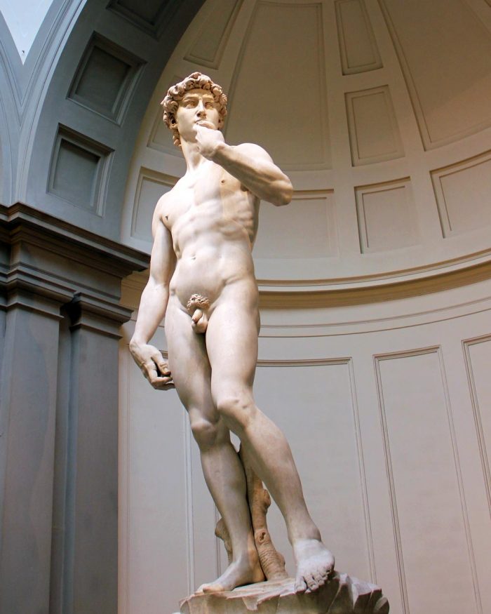 The David Facing Forward In The Accademia Gallery