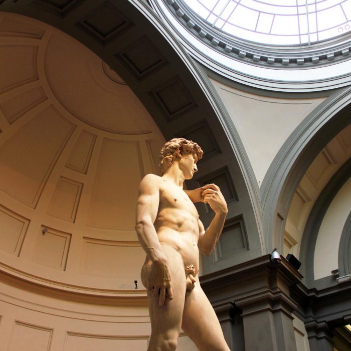 The David Side View Of Torso In Florence Italy