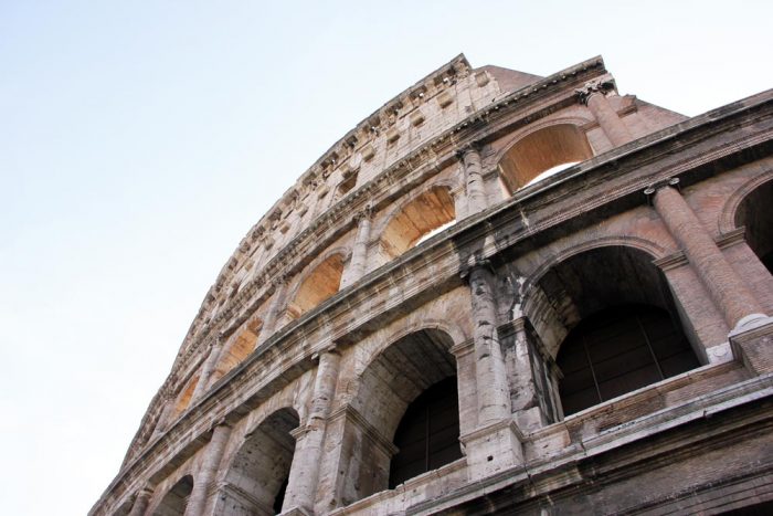 The Exterior OThe Colosseum In Rome, Italy