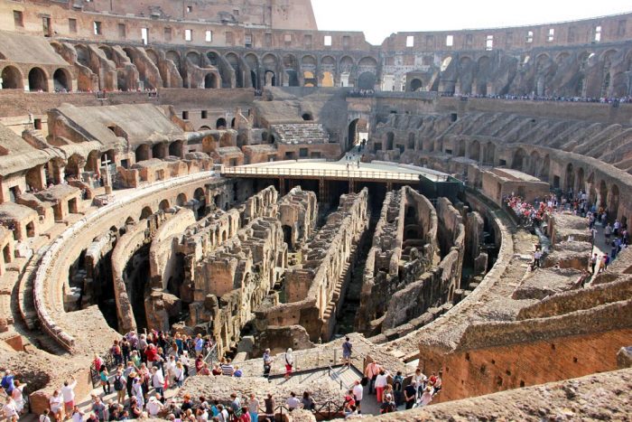 The Interior Of The Colosseum In Rome Italy
