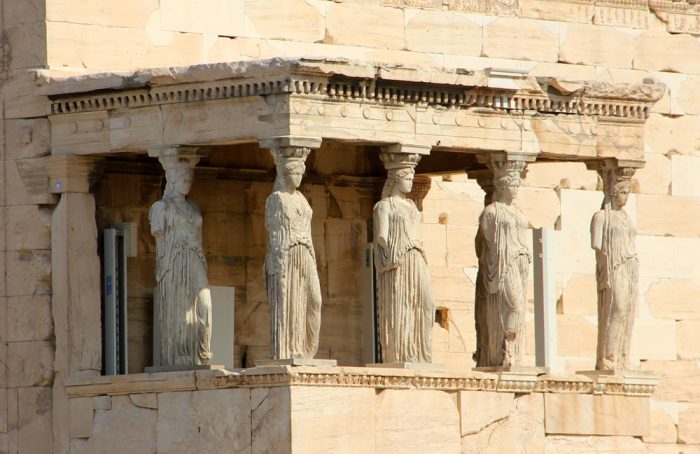 The Porch Of The Caryatids Acropolis In Athens