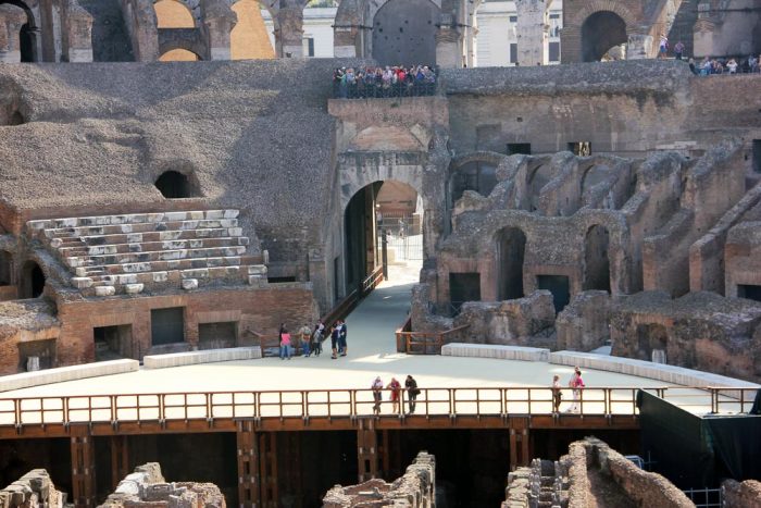 A View Of The Eastern Entrance Of The Colosseum In Rome Italy