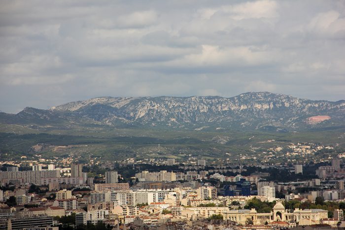 A View Of Marseille And The Mountains In France