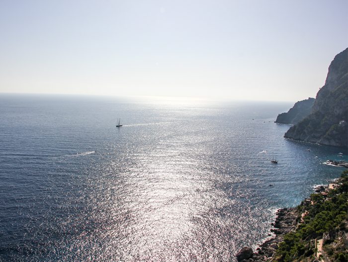A Coastal View On Island Of Capri In Italy