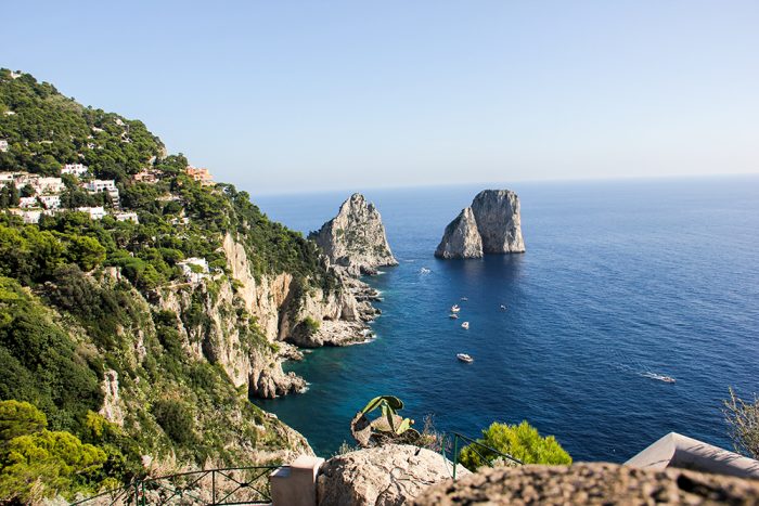 A View Form Giardini Di Augusto From The West Side Of The Island Of Capri