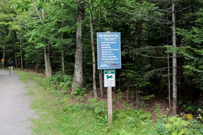 Narrow Gauge Pathway Entrance Rules For Using Trail Sign