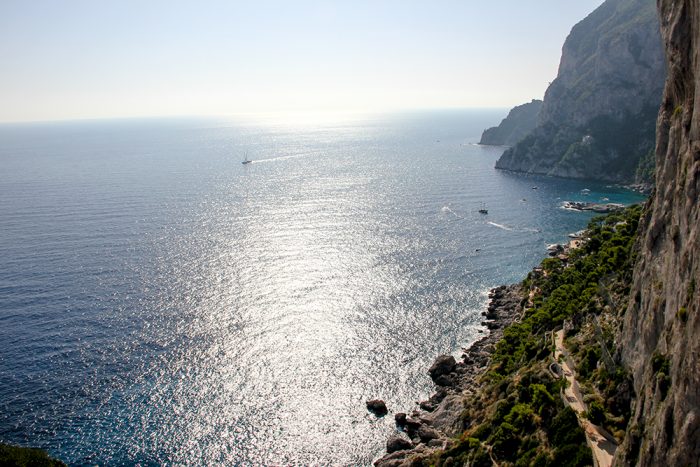 A Southwest View Of The Ocean On The Island Of Capri In Italy
