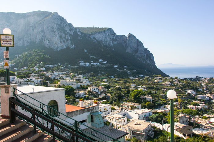 Steps On The North Side Of Capri Leading Down To The Funicular 