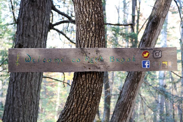 Welcome Sign To Reed Brook Western Maine Kingfield
