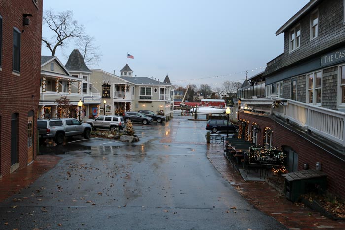 Commercial Street In Camden Maine During The Holidays