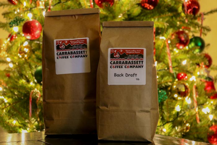 Carrabassett Coffee Bags By The Christmas Tree