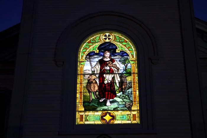 The Stained Glass Window Of The Chestnut Street Baptist Church