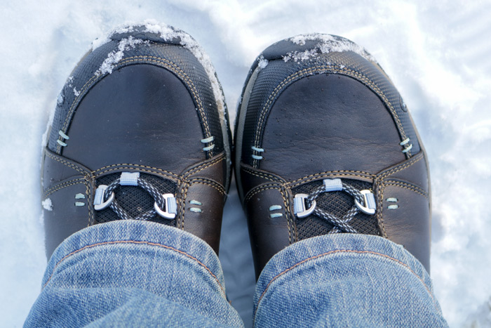 Hiking Boots In The Snow