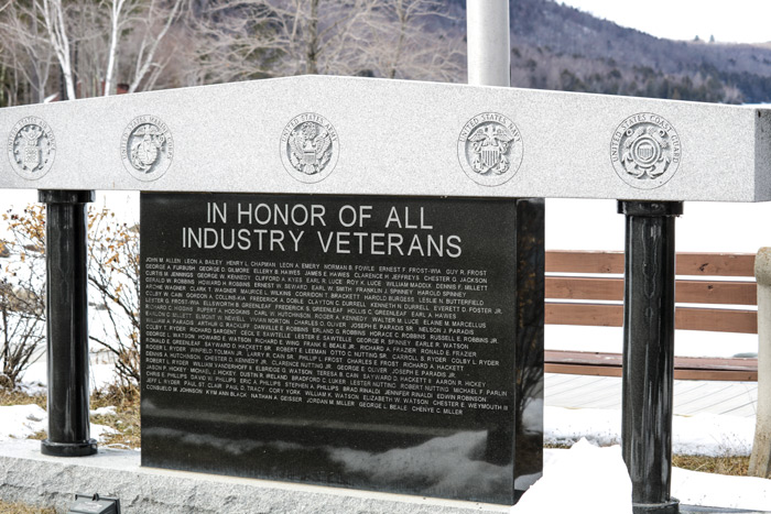 Veterans Monument In The Town Of Industry Maine At Clearwater Lake