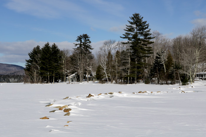 Rocks On Clearwater Lake In Industry Maine