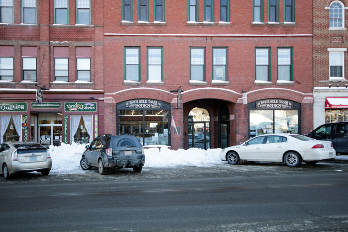 Store Fronts On Main Street In Farmington Maine