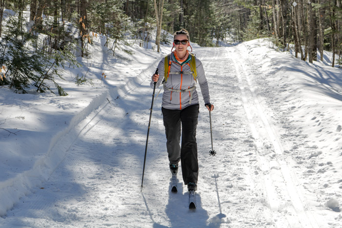 Jess A Cross Country Skier On The Trail