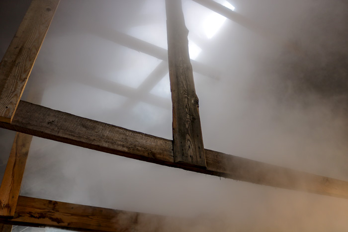 Rising Steam On Ceiling