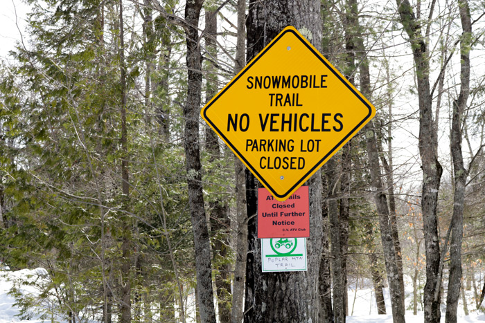 Snowmobile Trail Sign