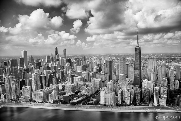 Near The North Side And Gold Coast In Black And White
