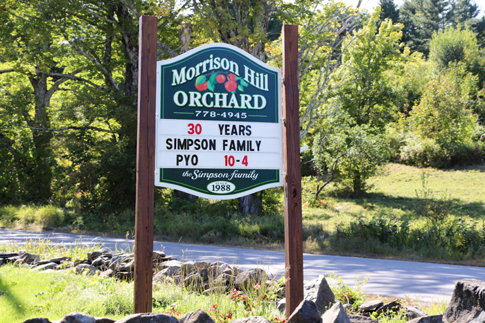 Morrison Hill Orchard Sign
