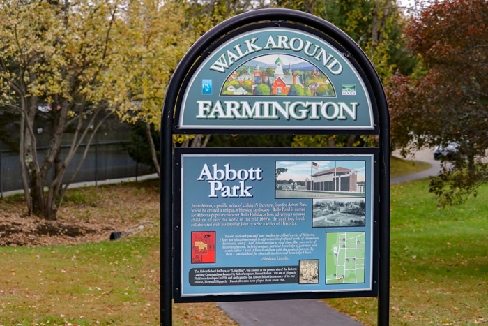 Abbott Park Sign In Farmington In Maine