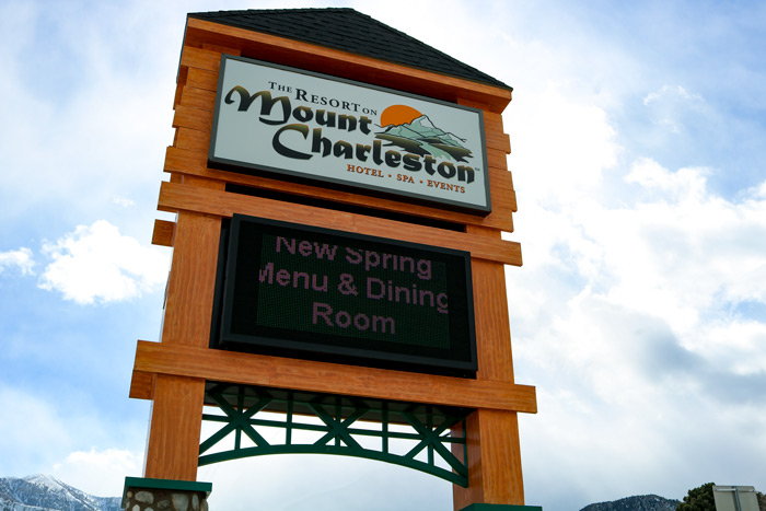 The Resort On Mount Charleston Sign
