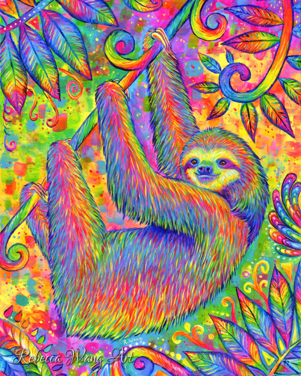 Hanging Around - Psychedelic Sloth
