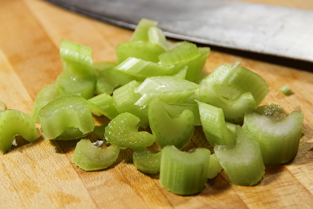 Celery Bias Cut at Angle