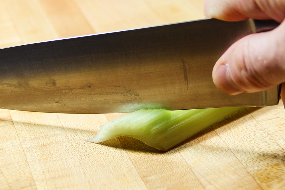 Cutting Celery on the Bias