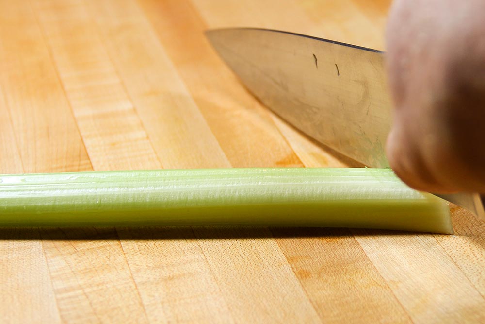 Cutting Celery Stalk