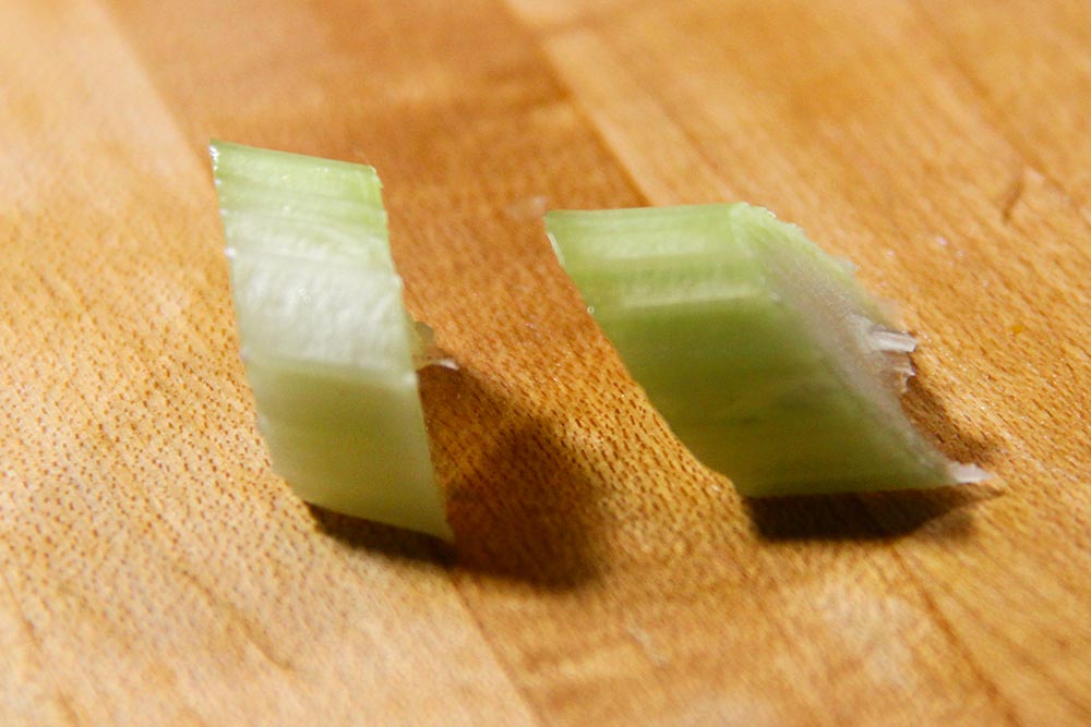 Pieces of Angle Cut Celery
