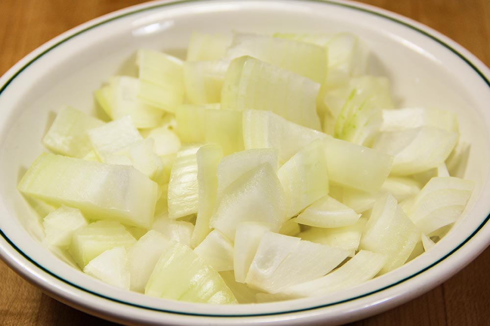 Bowl of Chopped Onions