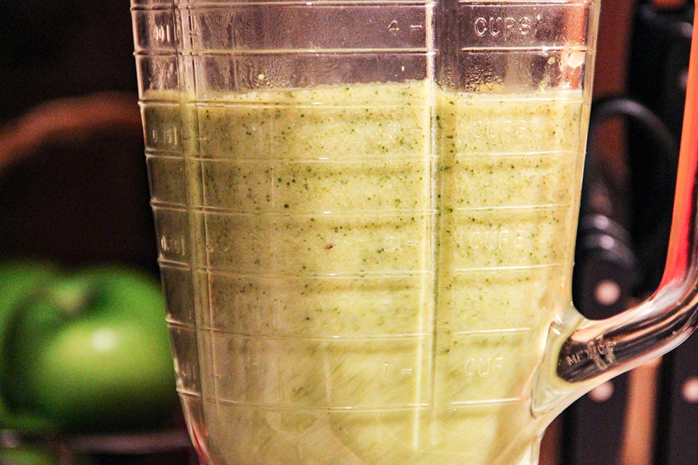 Cream of Broccoli Soup Pureed in Blender