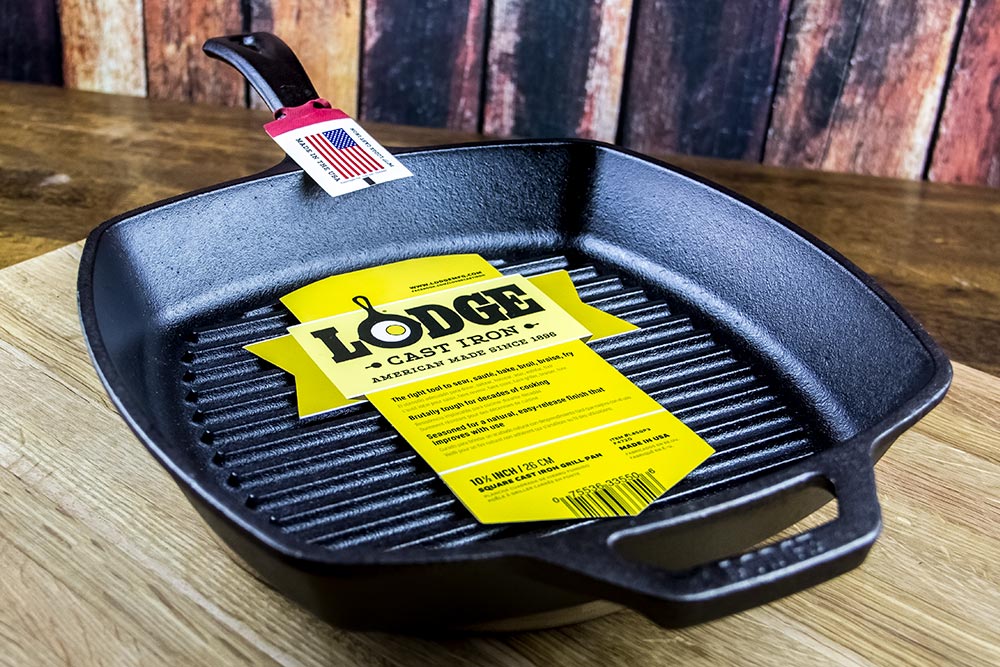Lodge Cast Iron Ten Inch Grill Pan
