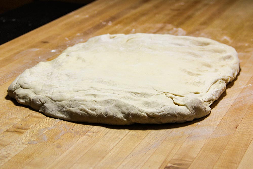 Pressing Bread Dough