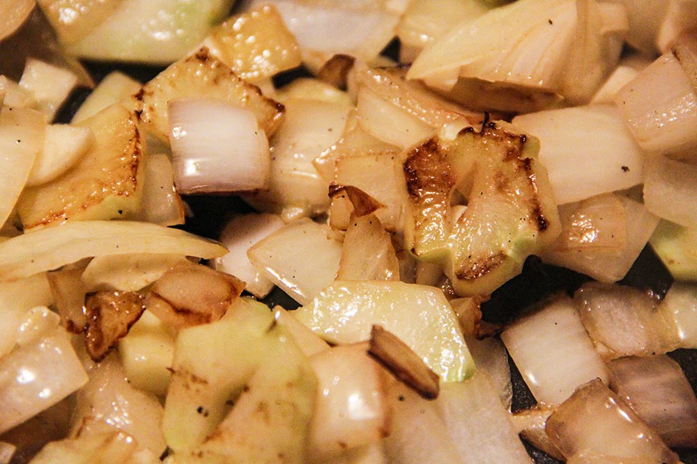 Sauteing Onion & Broccoli