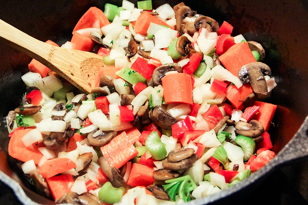 Stirring Vegetable Stew Ingredients