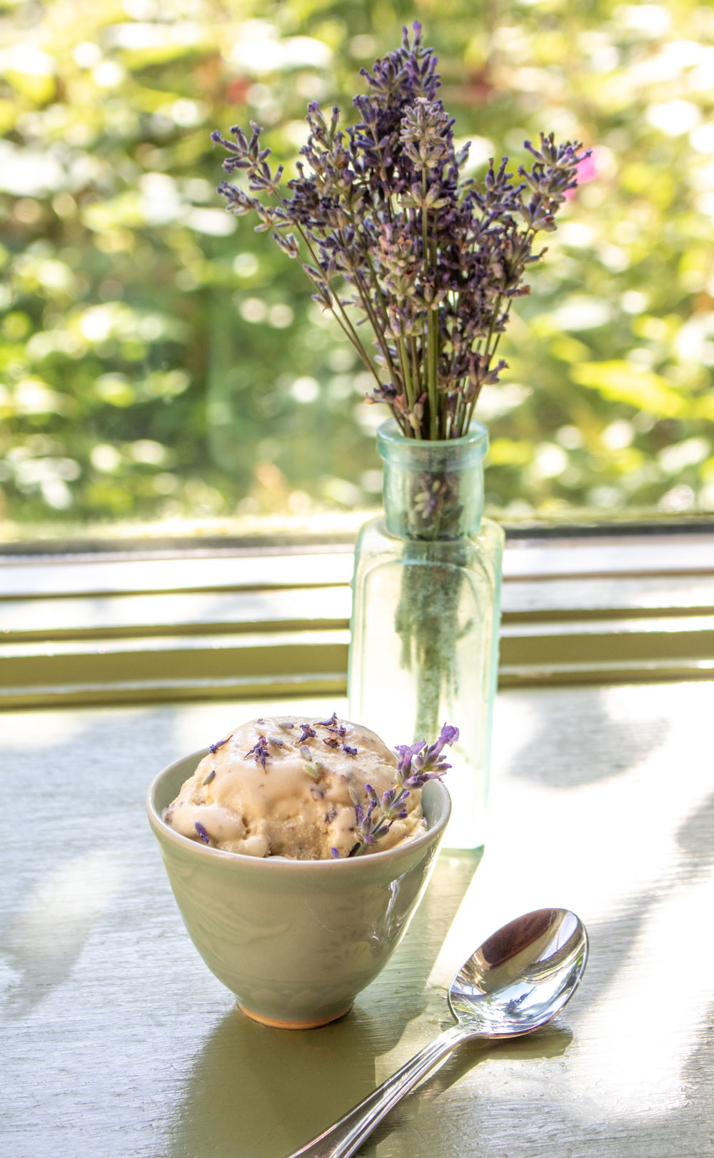 Vase Of Lavender And Ice Cream